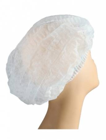 Шапочка ОДНОРАЗОВАЯ шарлотта, белая, (LAB014)