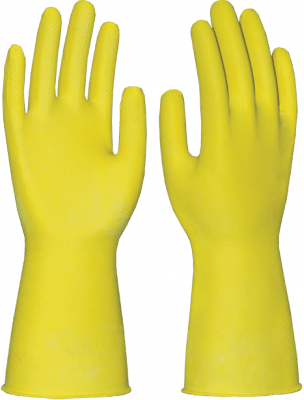 Перчатки ХОЗЯЙСТВЕННЫЕ, латекс, без подложки, 0.36/300мм