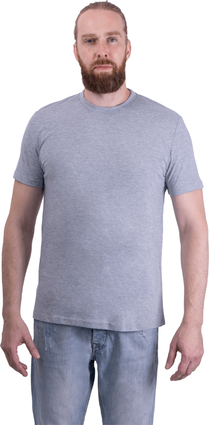 Футболка короткий рукав 160 г/м2, серая меланж