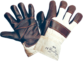 Перчатки ЗАЩИТА, (Е0401) кожа, х/б ткань