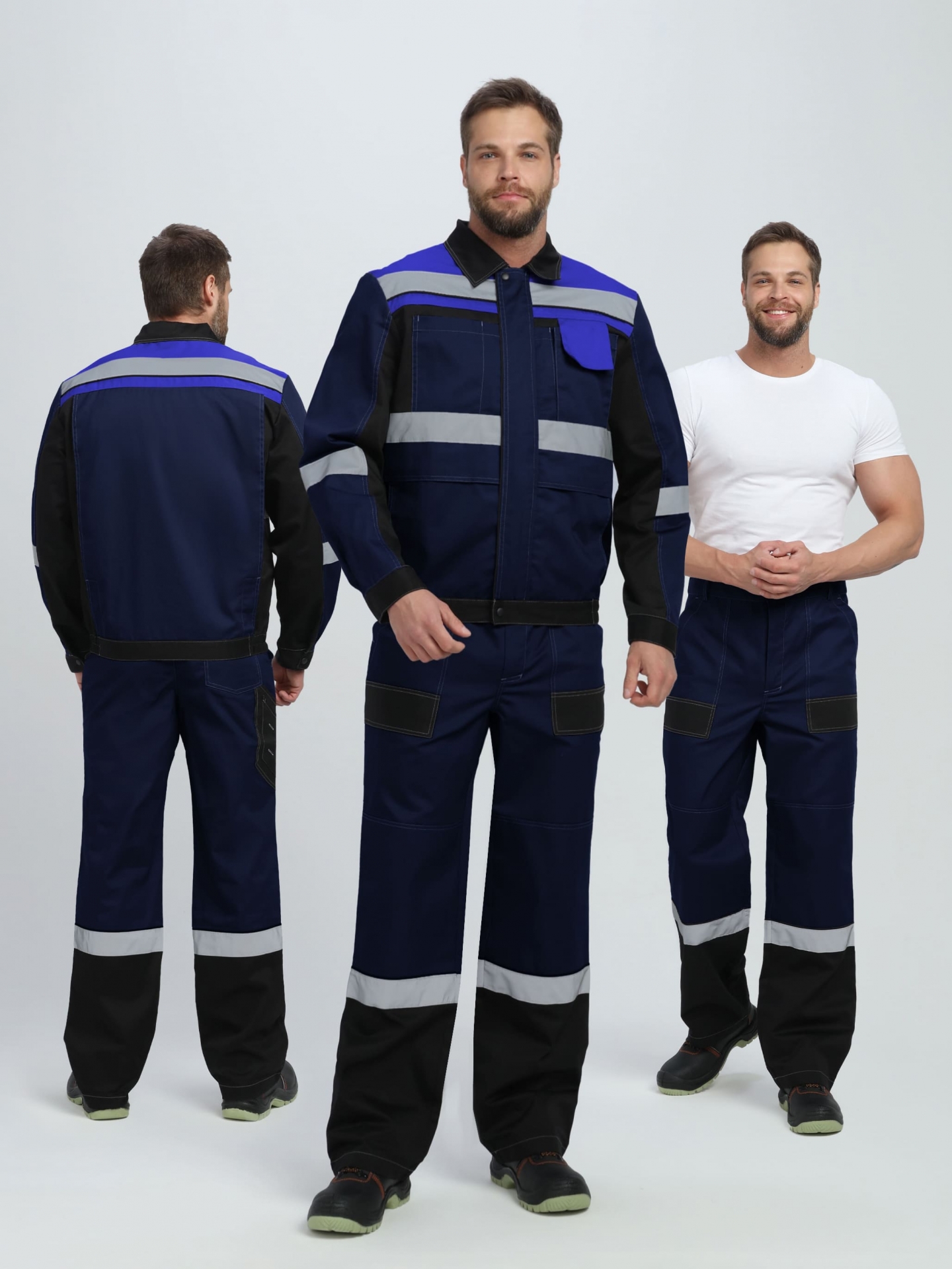 Костюм ВИВАТ-1 Премиум CH МВО, т.синий/черный/васильковый