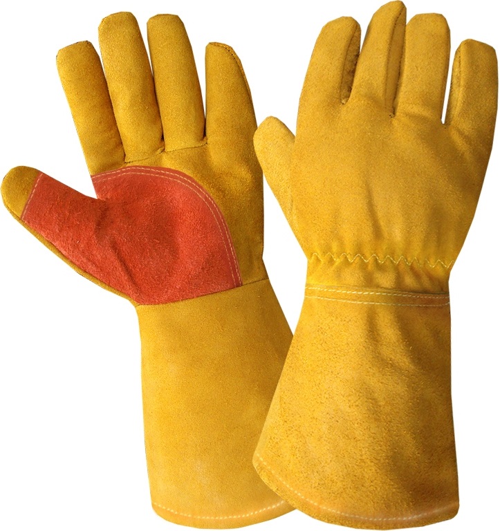 Краги СИБИРЬ ЛЮКС, спилок, 5-ти палые, подкл. термоизолирующий нетканый мат-л, усиленные, арам. нити