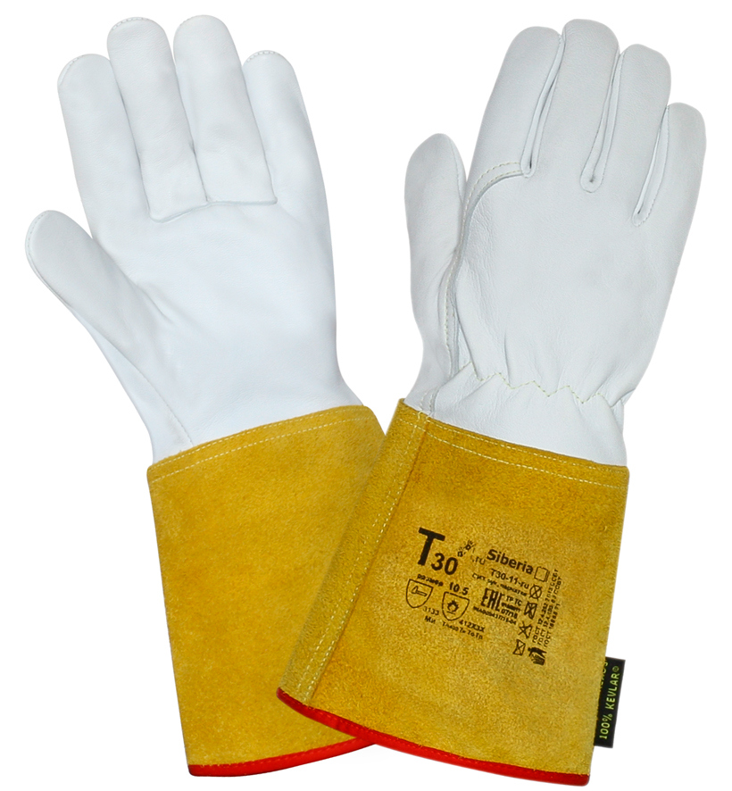 Краги TIG (T30-11-ru), овечья кожа, манжет спилок, р.10