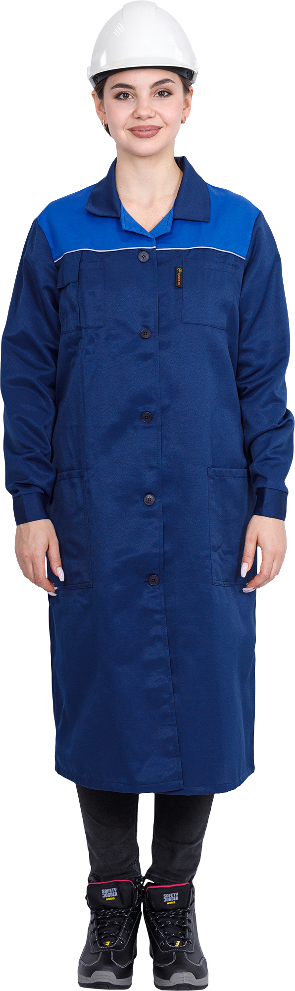 Халат СТАНДАРТ, т.синий-василек, женский