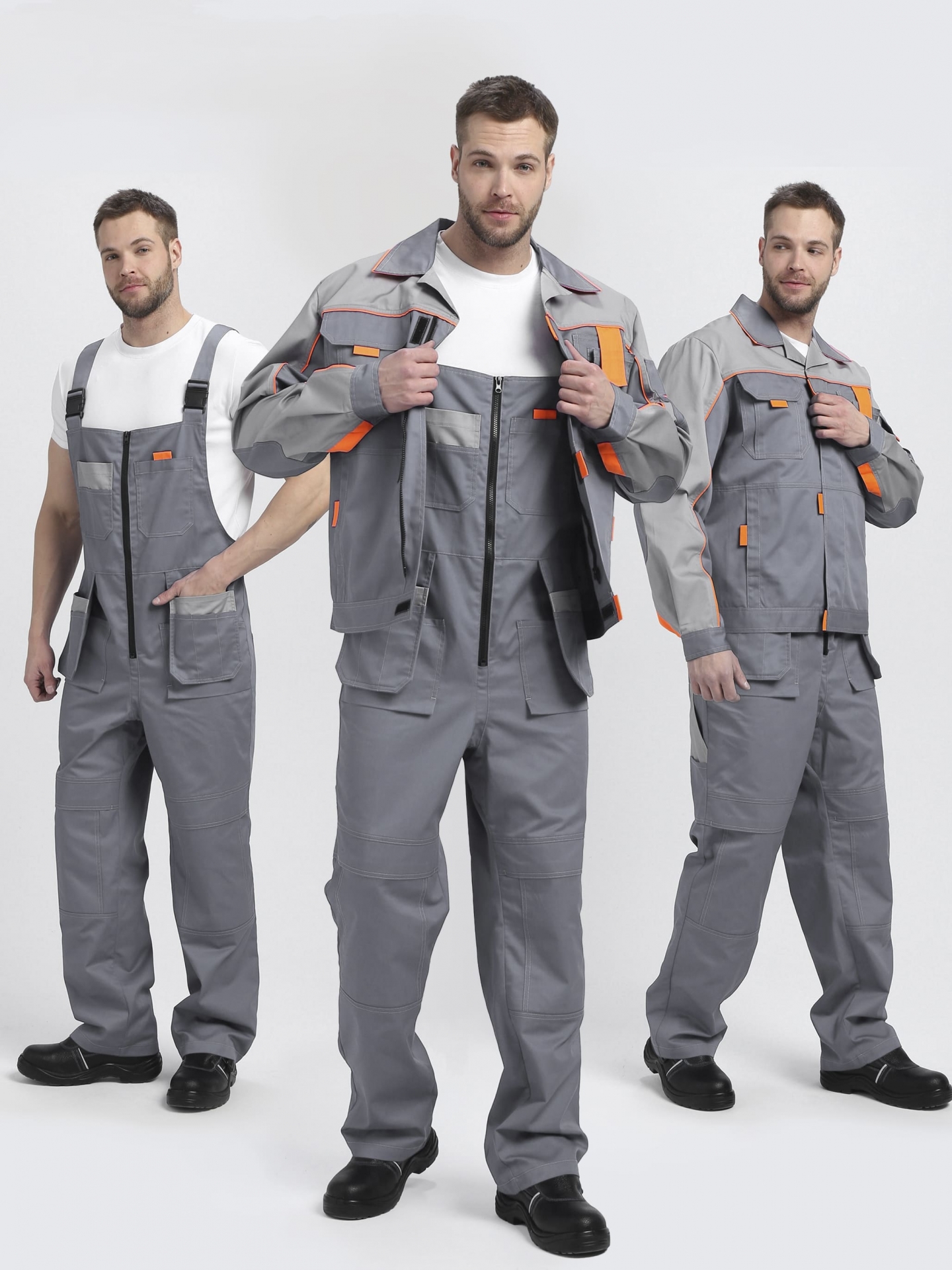 Костюм СОЮЗ-Профессионал-2 CH серый/св.серый/оранжевый