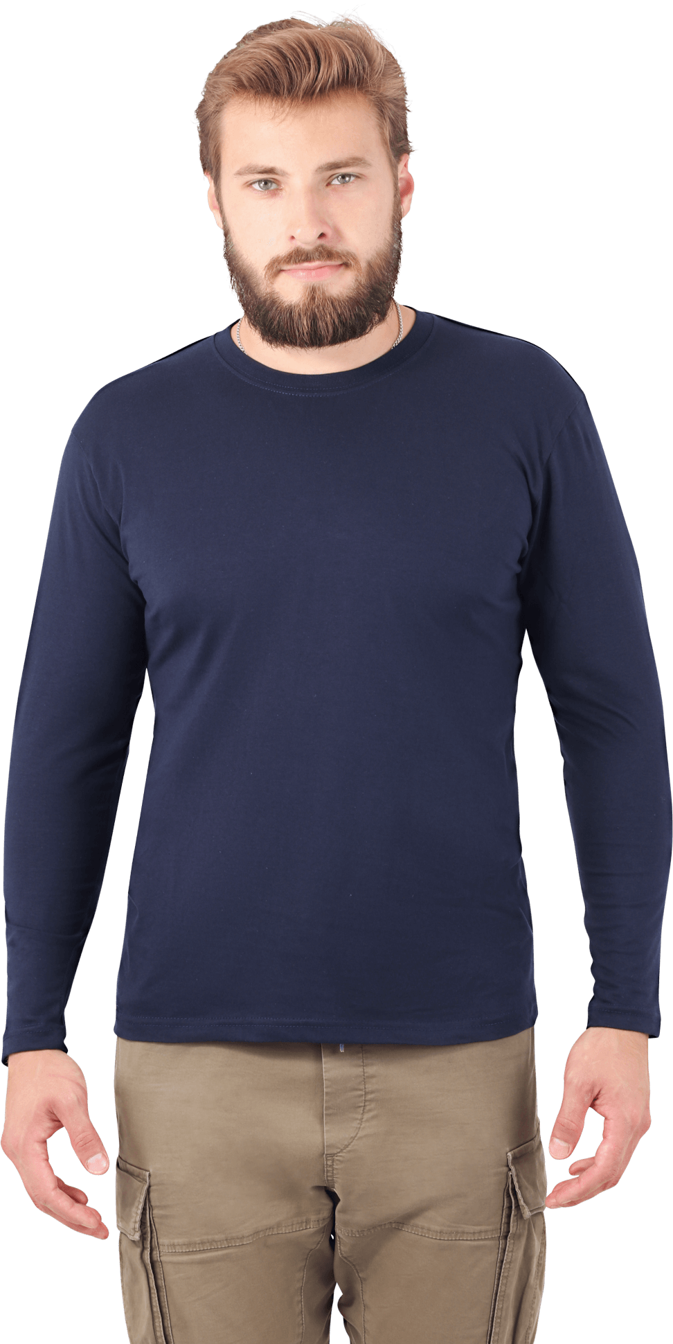 Футболка длинный рукав т/синяя 160 г/м2