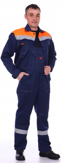 Костюм ЭКСПЕРТ, темно-синий/оранжевый
