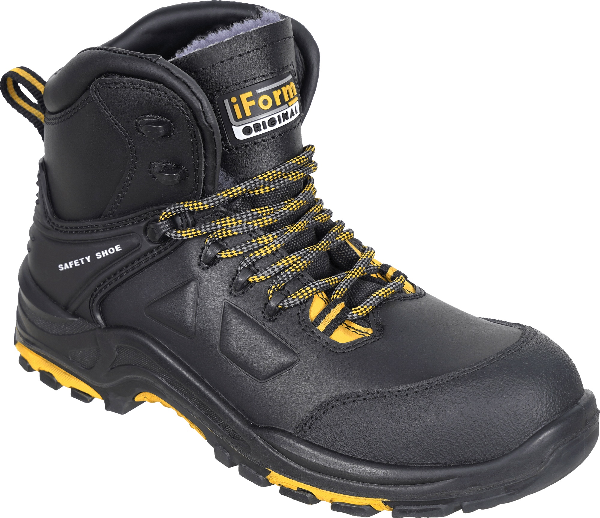 Ботинки iForm® ORIGINAL DIAMOND GRIP (ОРИДЖИНАЛ ДАЙМОНД ГРИП) с КП  и КС нат мех., кожаные ПУ/нитрил