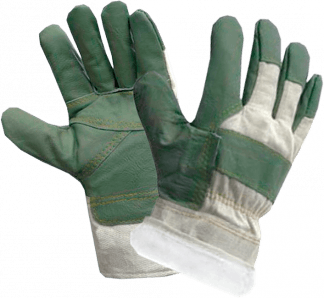 Перчатки ЗАЩИТА ЗИМА, кожа , х/б, акриловый мех