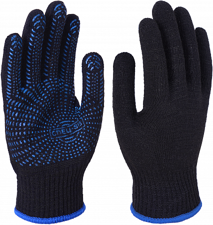 Перчатки трикотажные с ПВХ СПЕЦ-SB® СЕТЬ черные