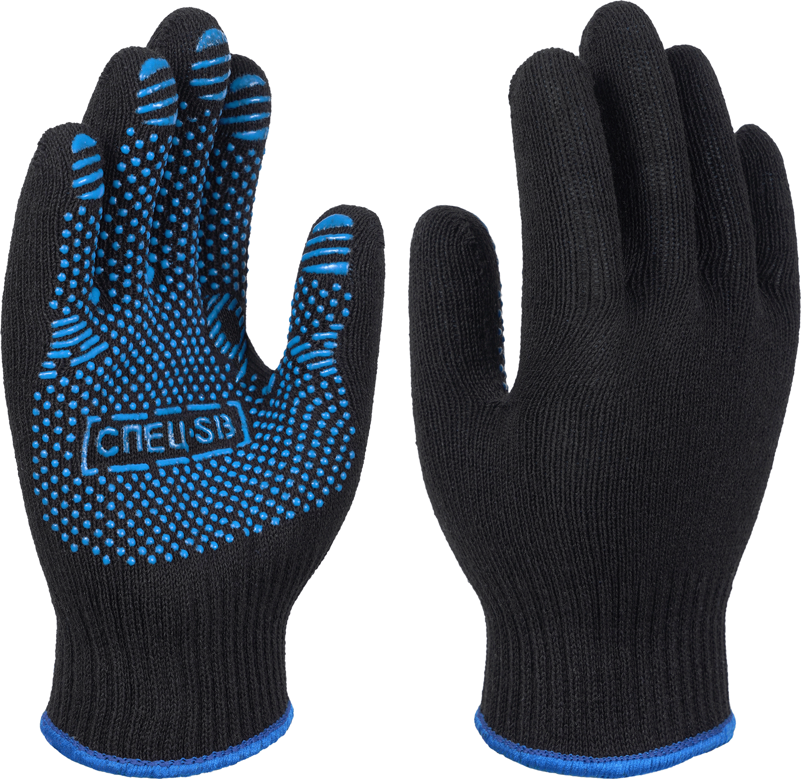 Перчатки х/б с ПВХ СПЕЦ-SB®PRO, черные