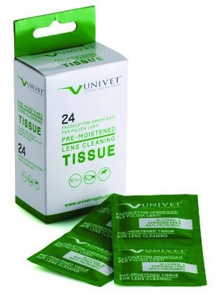 Влажные салфетки для чистки линз UNIVET (3QL003) 24 шт