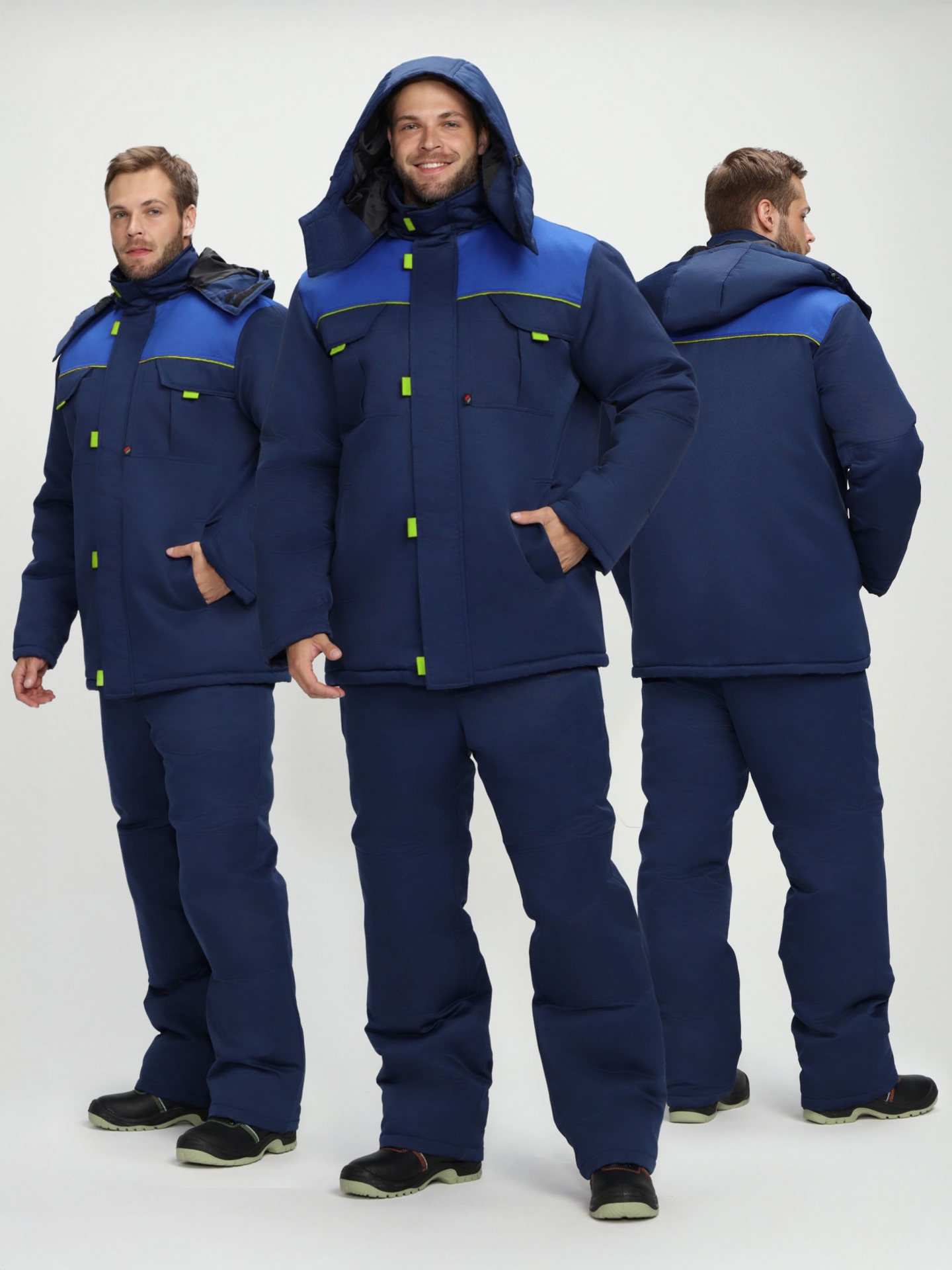 Костюм ФЛОФТ-1 утепленный, т.синий/васильковый