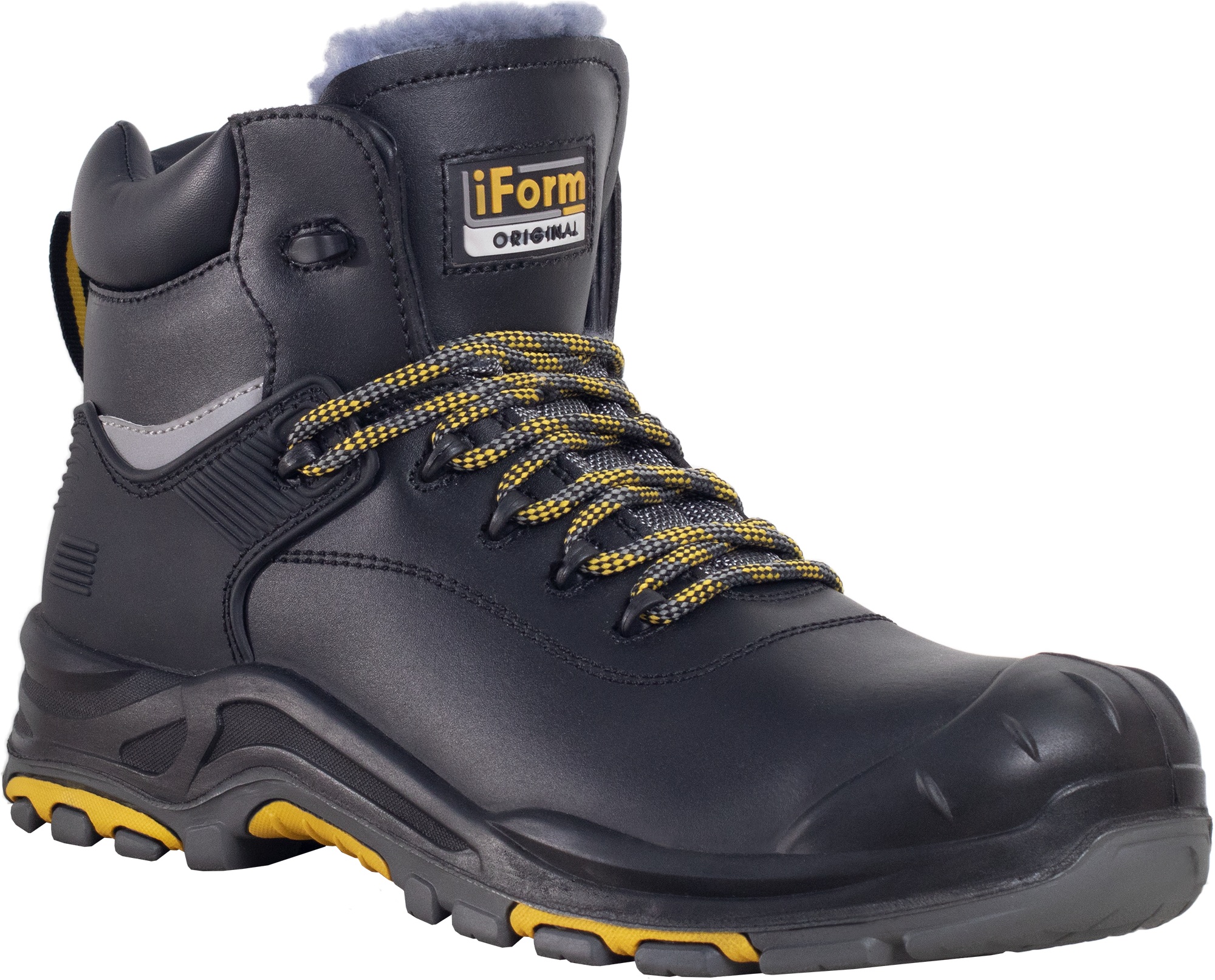 Ботинки iForm® ORIGINAL (ОРИДЖИНАЛ) с КП и КС нат мех, кожаные ПУ/нитрил
