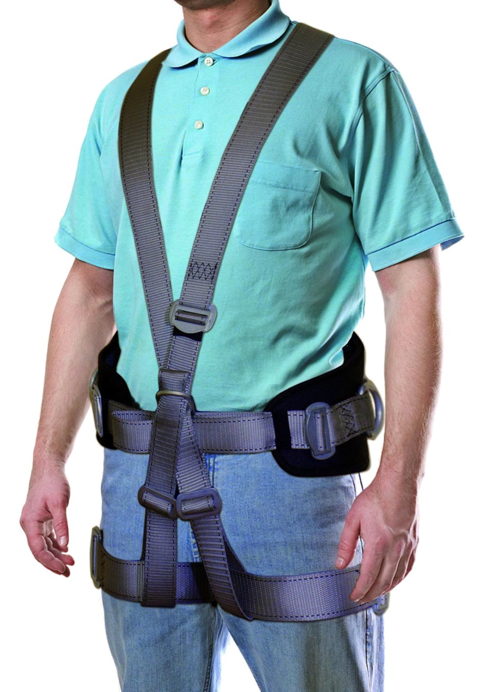 Привязь BG СПР-13, наплечные/набедренные лямки с компенсаторами, высокий плотный кушак