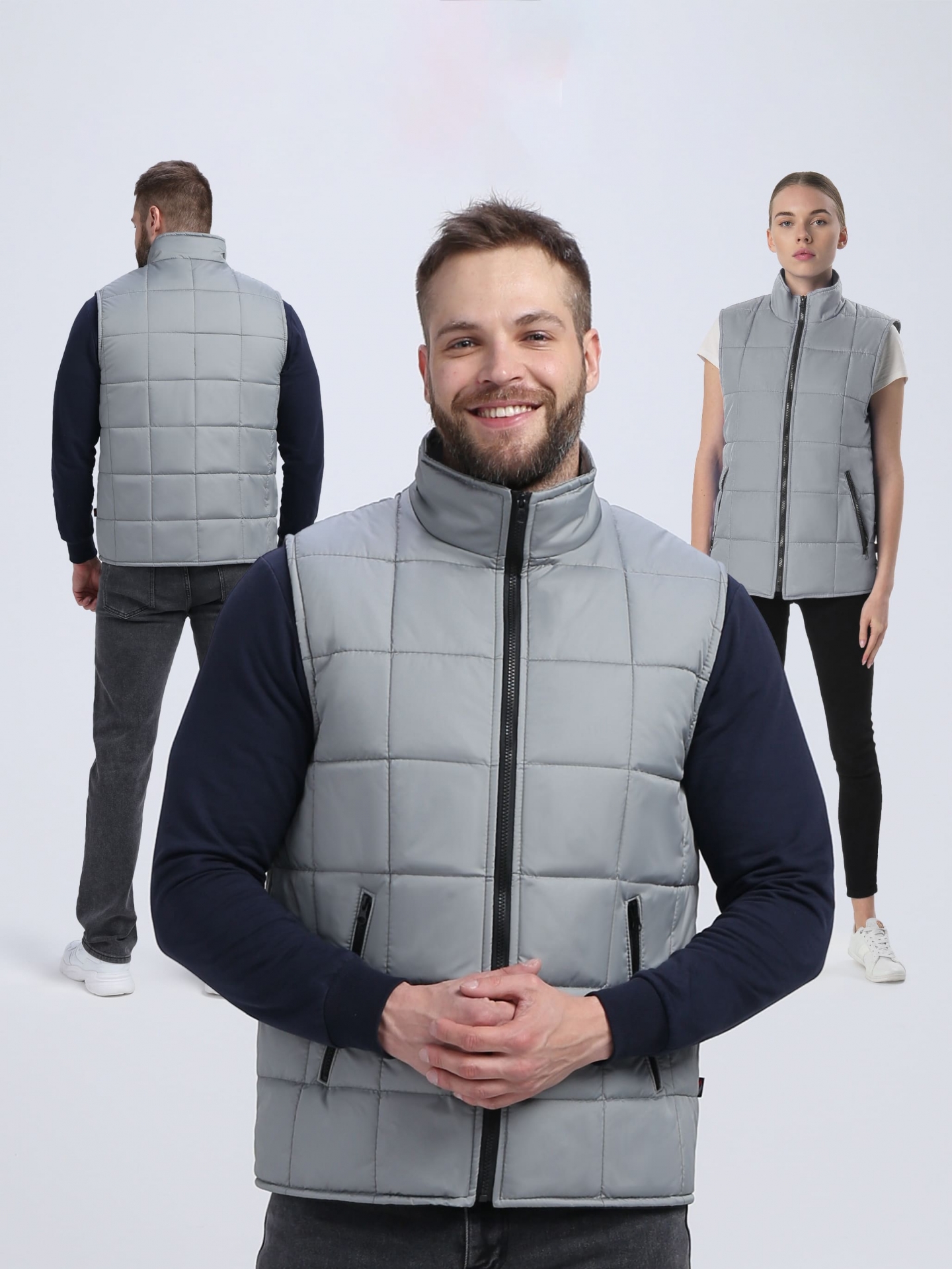 Жилет ОФИС утепленный, серый