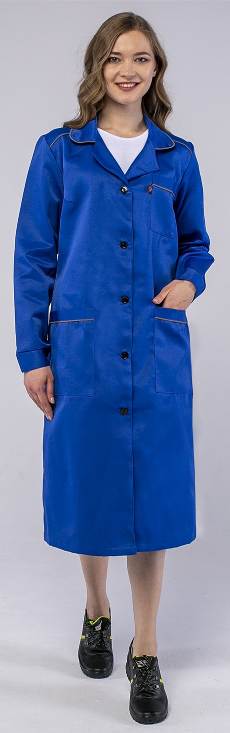 Халат ИТР женский, васильковый