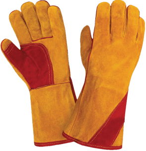 Краги СИБИРЬ, (RL10) спилок, 5-ти палые, подкладка флис, усиленные, Кевлар®, р.12.5