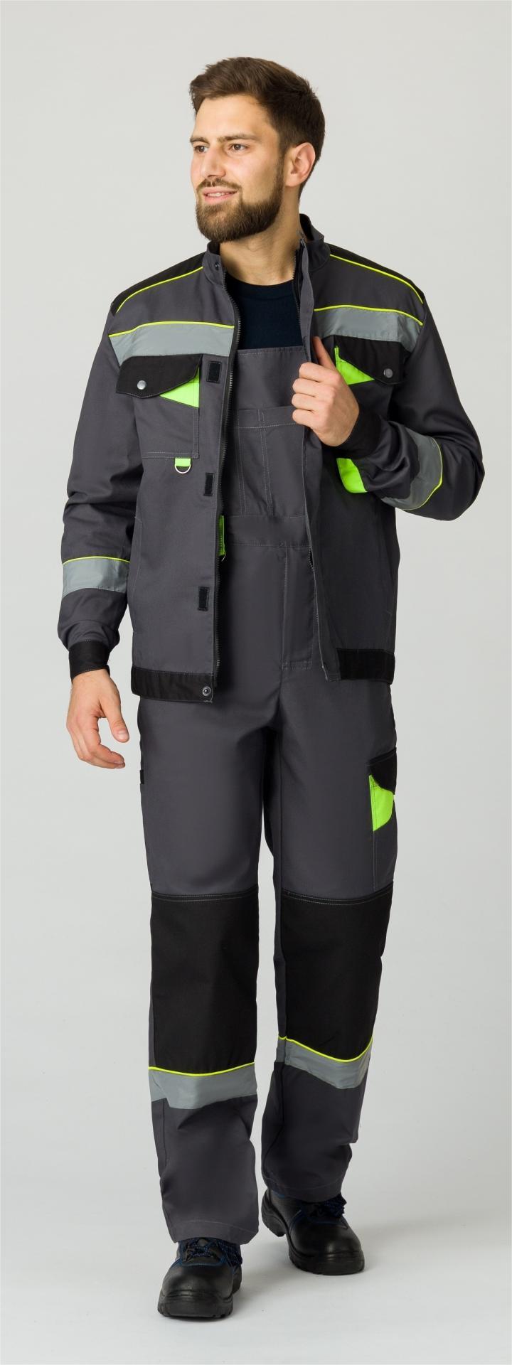 Костюм ХОВАРД/КОРВЕТ, т.серый/черный/лимонный