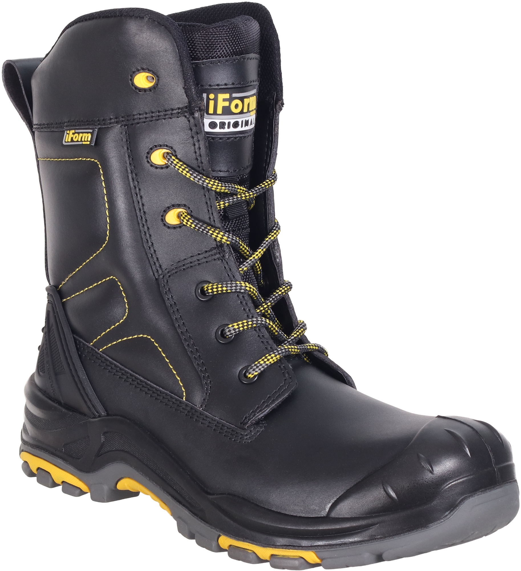 Ботинки iForm® ORIGINAL (ОРИДЖИНАЛ) высокий берец с КП и КС шерст. мех, кожаные ПУ/нитрил