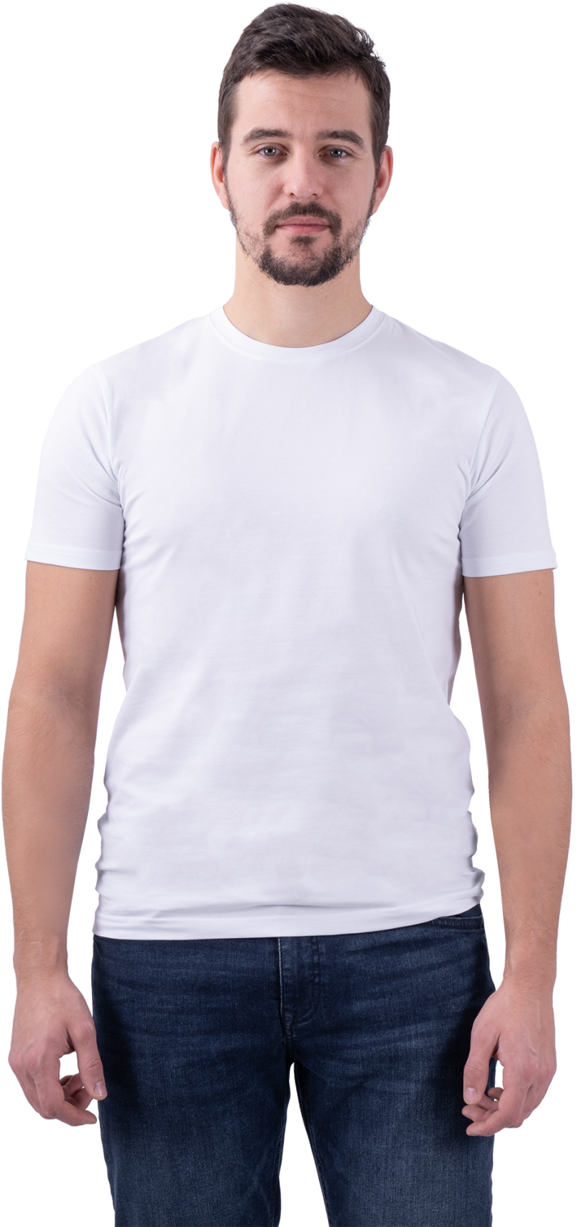 Футболка с лайкрой мужская белая