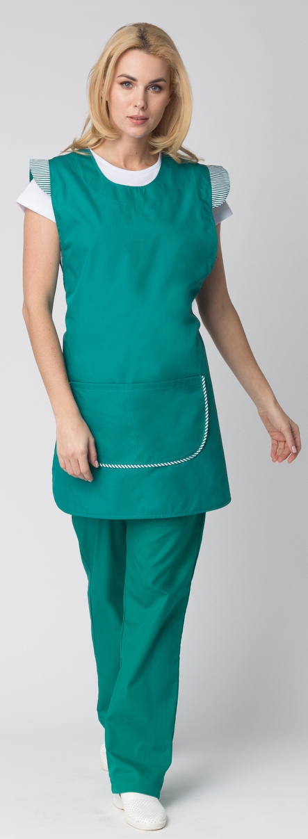 Фартук-сарафан НАДЕЖДА, зеленый