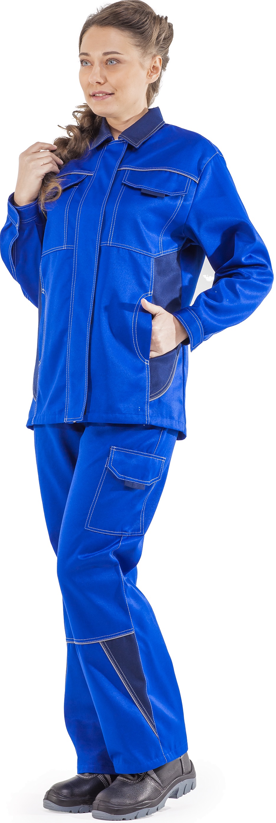 Костюм СТРАЙК, василек-т.синий, женский