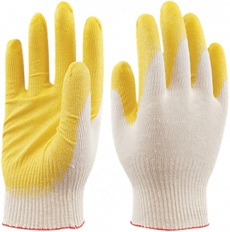 Перчатки СТАНДАРТ, х/б с латексом