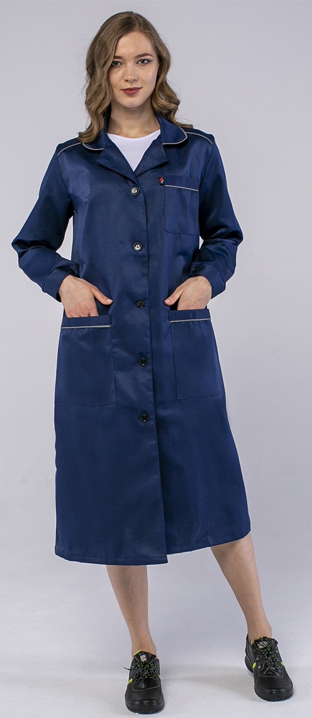 Халат ИТР женский, т.синий